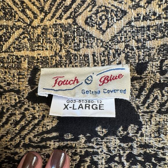 Vintage Touch O' Blue Gotcha Covered Womens Sz XL Jacket Blazer Safari Animal - Picture 2 of 6